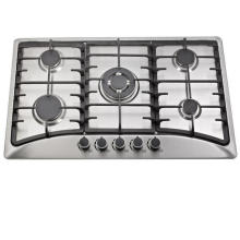 Cheap Price 5 Burner 201 Stainless Steel Cooktop Gas Stove